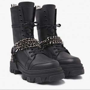 ROSE DAY | BLACK BIKER BOOTS